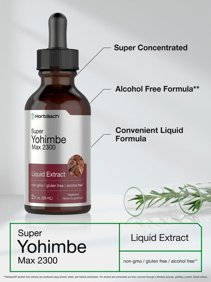 Yohimbe Bark Extract,  2 Fl Oz , 2300Mg,  Alcohol Free Liquid