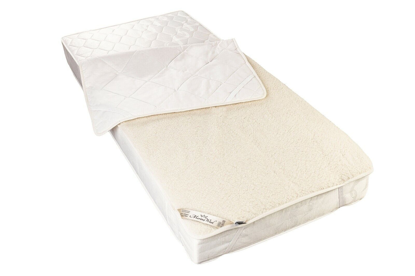 Pure Merino Wool and Cotton Mattress Topper, Bed Cover 