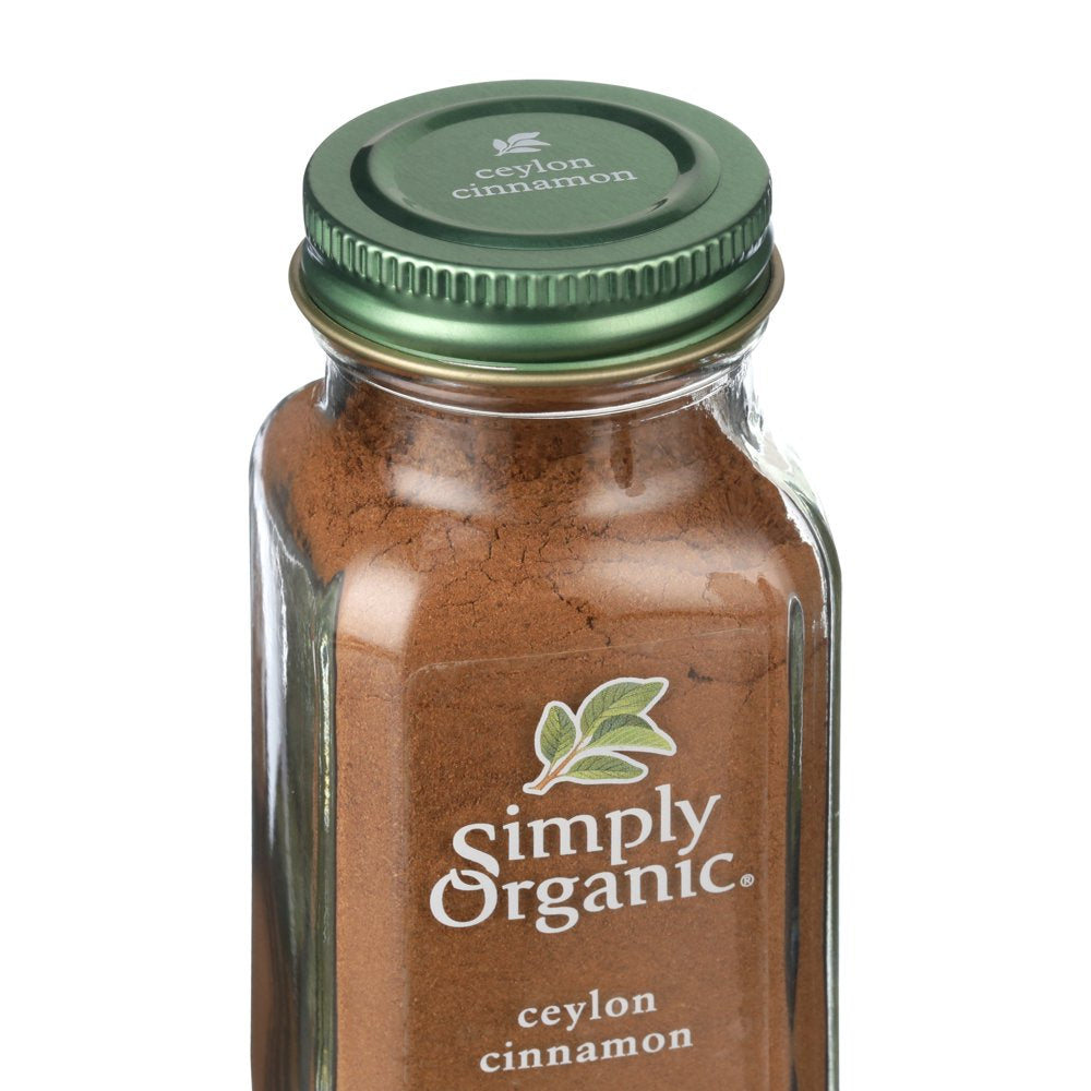 Organic Ground Ceylon Cinnamon, GMO Free 2.08 Oz Bottle