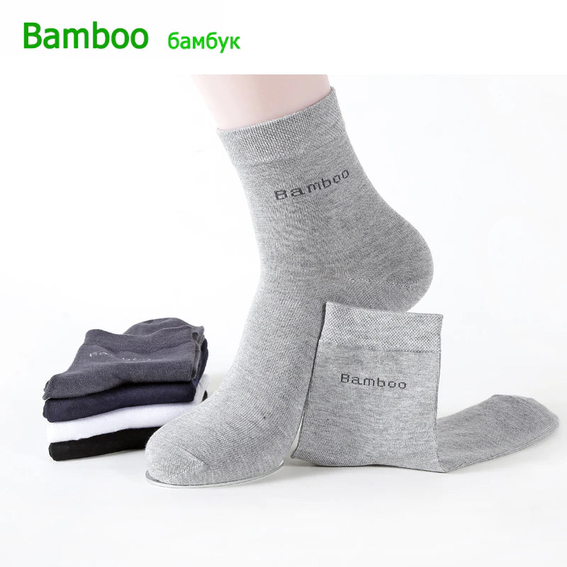 Bamboo Fiber Socks Men Casual 10 Pairs / Lot