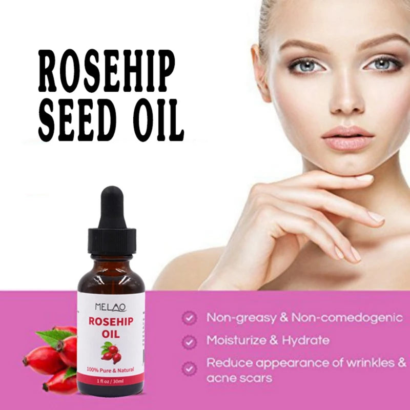 Organic Rosehip Seed Oil  Cold Pressed Facial Oil