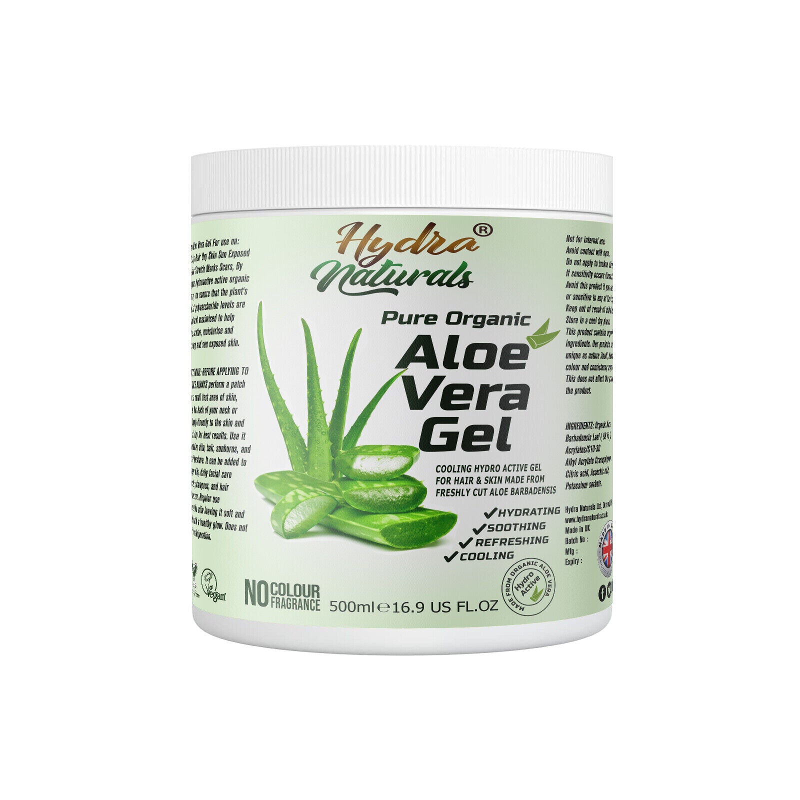 Pure 99% Aloe Vera Gel for Skin Face Hair Body All-Purpose Soothing Refreshing