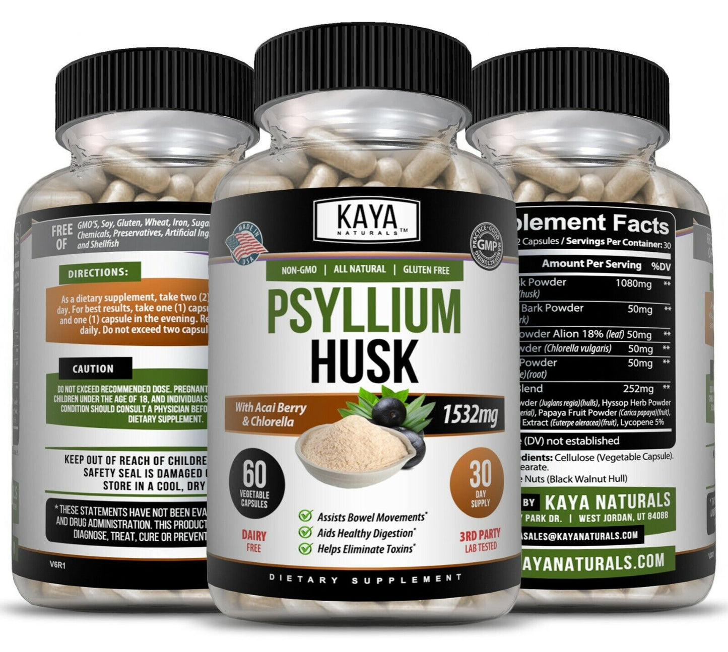 Psyllium Husk Colon Cleanse, Detox Toxins, Energy Boost, Weight Loss