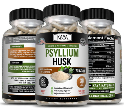 Psyllium Husk Colon Cleanse, Detox Toxins, Energy Boost, Weight Loss