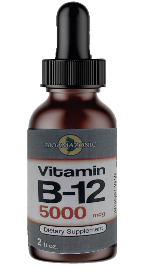 Vitamin B12 Liquid Drops 5000Mcg Natural Energy Booster (Sublingual)