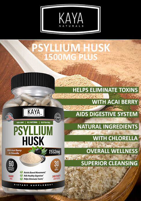 Psyllium Husk Colon Cleanse, Detox Toxins, Energy Boost, Weight Loss