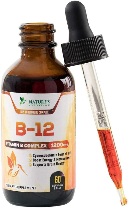 Vitamin B12 Sublingual Liquid Drops (Natural Energy Booster )