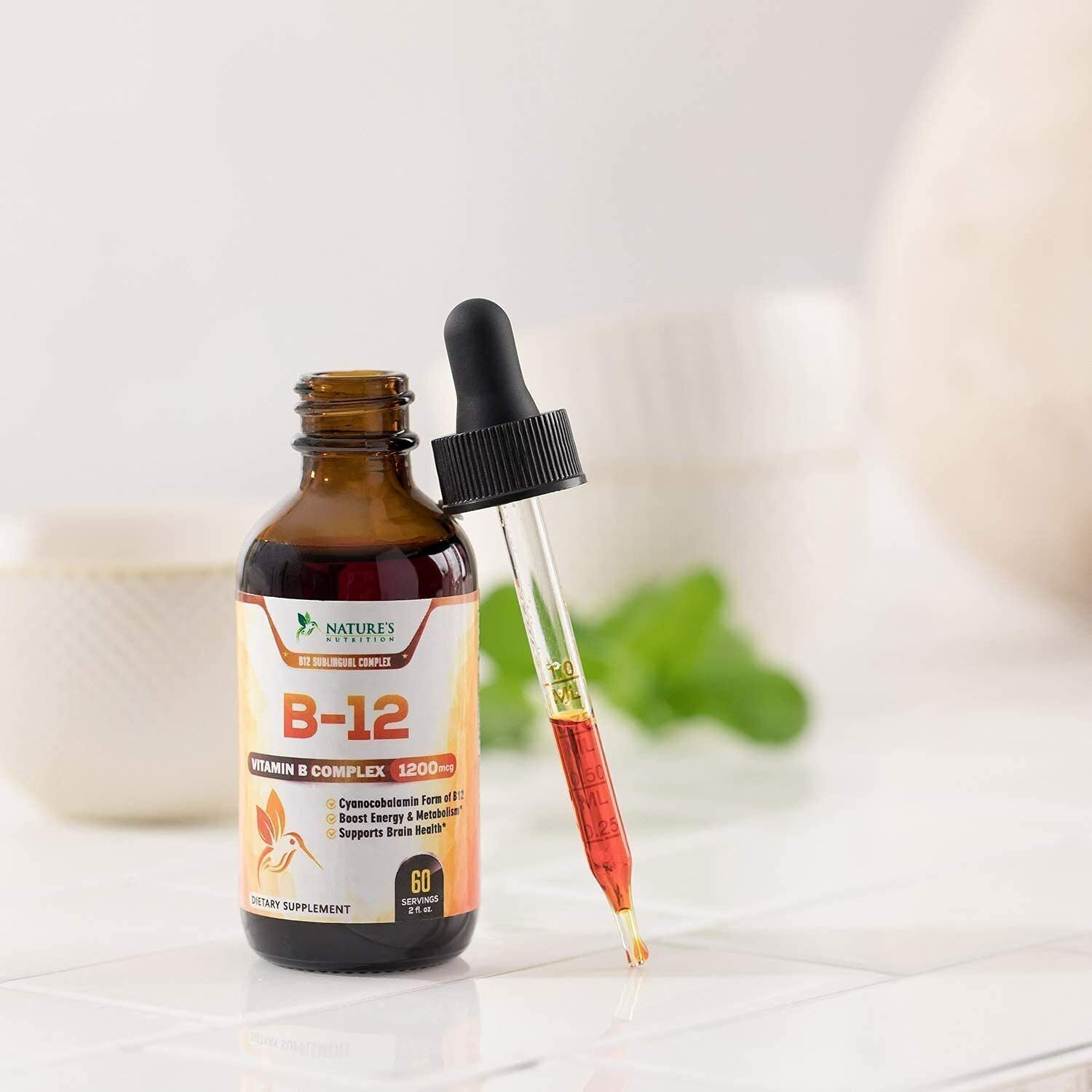 Vitamin B12 Sublingual Liquid Drops (Natural Energy Booster )