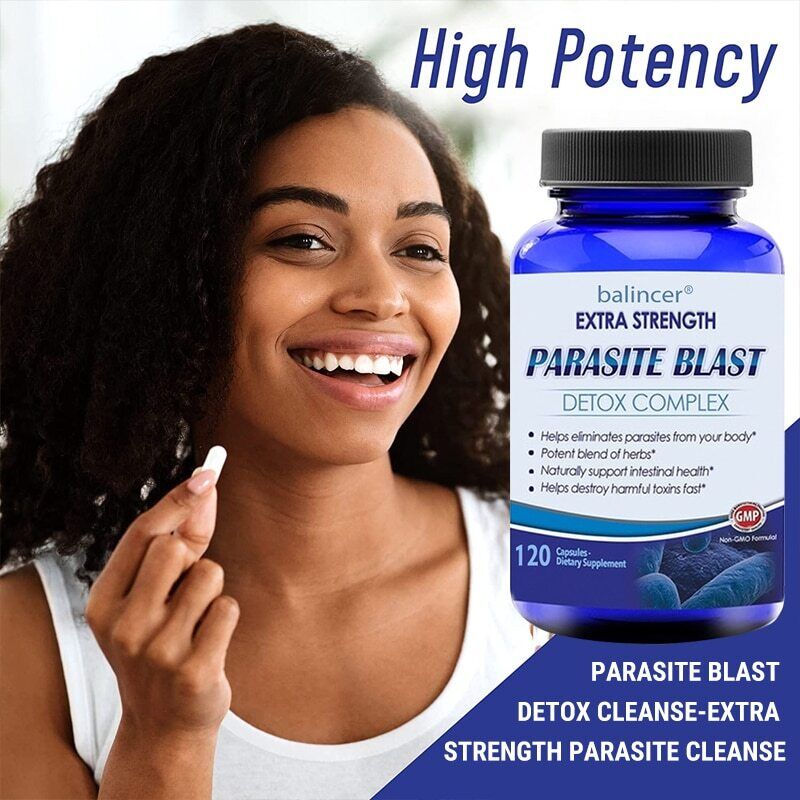 Remove Parasite anti PARASITE & CANDIDA DETOX Body Cleanse 120 Capsules