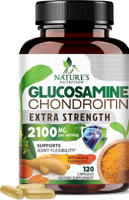 Glucosamine Chondroitin Turmeric MSM Triple Strength Joint Support 2100Mg