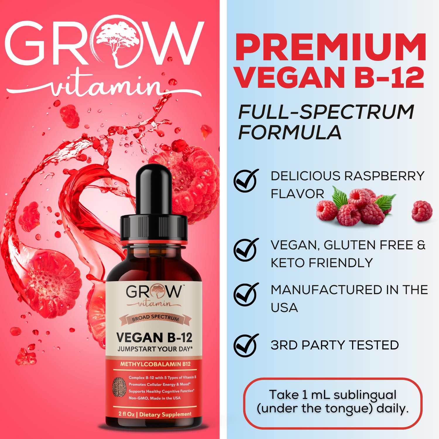 Extra Strength 6000Mcg Vitamin B12 Sublingual Liquid Drops