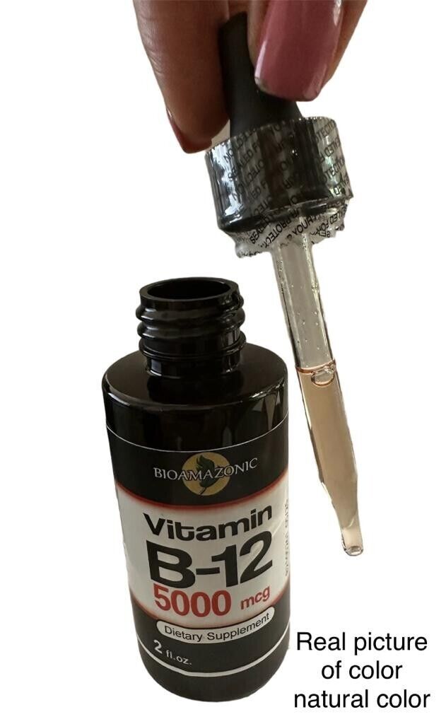 Vitamin B12 Liquid Drops 5000Mcg Natural Energy Booster (Sublingual)